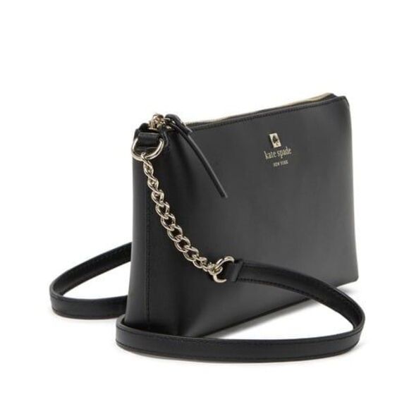 NWT kate spade $248 new york declan Designer Crossbody in Black Leather